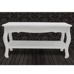 vidaXL Table basse 2 couches MDF Blanc