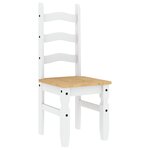 vidaXL Chaises à manger lot de 2 Corona blanc bois massif de pin