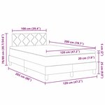 vidaXL Lit à ressorts avec matelas Gris clair 120 x 200 cm Velours