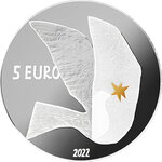 Pièce de monnaie en Argent 5 Euro g 22 Millésime 2022 FOR THE FREEDOM OF UKRAINE