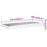 vidaXL Matelas en mousse blanc 100x210 cm 7 zones dureté 20 ILD