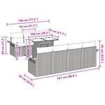vidaXL Ensemble de salon de jardin de 8 pièces avec coussins Beige Poly Rattan