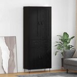 vidaXL Haut Armoire Chêne noir 69 5 x 34 x 180 cm Bois d'ingénierie