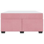 vidaXL Cadre de lit avec matelas Rose 140 x 200 cm tissu