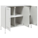 vidaXL Buffet blanc 100 5x39x79 cm acier