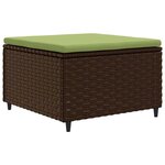 vidaXL Salon de jardin avec coussins 7 Pièces marron résine tressée