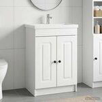 vidaXL Armoire sous évier de salle de bain Blanc 78 5 x 37 5 x 81 cm
