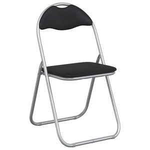 vidaXL Chaise pliante 8 pc Simili cuir Noir et gris 48 x 43 5 x 81 cm