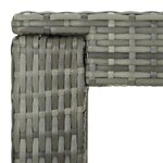 vidaXL Ensemble de bar d'extérieur 7 Pièces coussins Résine tressée Gris
