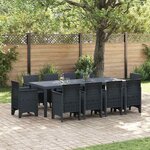 vidaXL Ensemble de salle à manger pour jardin 11 Pièces Anthracite