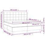 vidaXL Sommier à lattes de lit matelas LED Gris foncé 200x200 cm Tissu