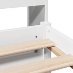 vidaXL Lit bibliothèque sans matelas blanc 140x200 cm bois pin massif