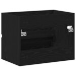 vidaXL Cabinet lavabo chêne noir 60x38 5x45 cm Bois d'ingénierie