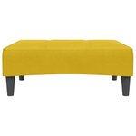 vidaXL Canapé-lit à 2 places avec repose-pied jaune velours