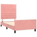 vidaXL Cadre de lit sans matelas rose 90x200 cm velours