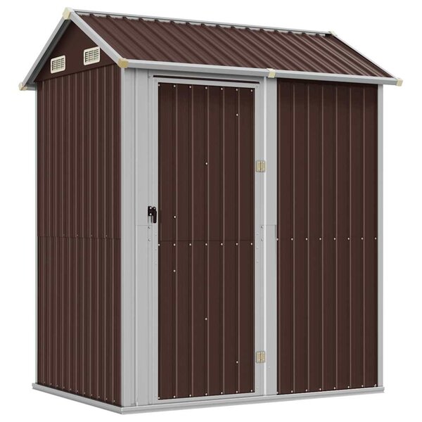 vidaXL Abri de jardin marron 192x152 5x237 cm acier galvanisé