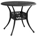 Vidaxl ensemble de bistro 5 pièces aluminium coulé noir