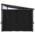 vidaXL Belvédère avec rideau 405x294x244 cm Anthracite