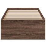 vidaXL Cadre de lit chêne marron 90x200 cm bois d'ingénierie