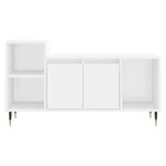 vidaXL Meuble TV Blanc 100x35x55 cm Bois d'ingénierie