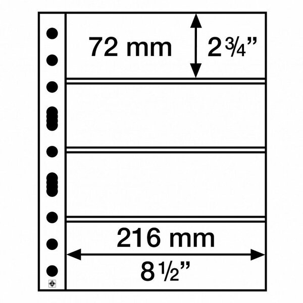 Pochettes plastique souple à 4 compartiments pour billets de banque.