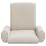 vidaXL Fauteuil de sol ajustable Avoine Velours grainé
