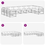 vidaXL Ensemble de canapés d'extérieur 10 pc Blanc et gris clair