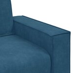 vidaXL Canapé à 3 places Bleu 180 cm Velours