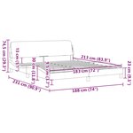 vidaXL Cadre de lit Dover noir 183x213 cm similicuir