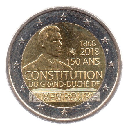 Pièce de monnaie 2 euro commémorative Luxembourg 2018 – Constitution du Luxembourg