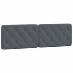 vidaXL Cadre de lit avec LED sans matelas gris foncé 160x200cm velours