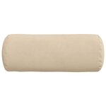 vidaXL Coussins d'accent 2 Pièces Crème Ø 15 x 40 cm Tissu en microfibre