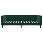 vidaXL Lit de jour avec matelas vert foncé 100x200 cm velours