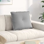 vidaXL Coussin de Dos Gris nuage 60 x 19 x 50 cm tissu