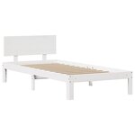 vidaXL Cadre de lit avec tête de lit blanc 90x190cm bois de pin massif