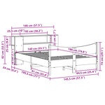 vidaXL Cadre de lit sans matelas 140x190 cm bois de pin massif