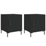 vidaXL Tables de chevet 2 Pièces noir 40x40x50 cm bois d’ingénierie