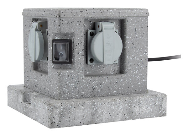 Borne jardin IP44 4 x 16A + 2 interrupteurs câble H07RN-F 3G1 5mm²  4 5mètres - ZENITECH