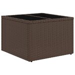 vidaXL Salon de jardin avec coussins 12 Pièces marron résine tressée