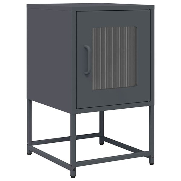 vidaXL Table de chevet anthracite 36x39x60 5 cm acier laminé à froid