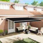 vidaXL Auvent Rétractable avec 500 × 350 cm Noir