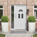 vidaXL Jardinière 2 Pièces Blanc 50 x 50 x 75 cm Acier