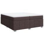 vidaXL Sommier à lattes de lit avec matelas Marron foncé 200x200 cm