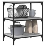 vidaXL Chariot de cuisine sonoma gris 60x41x76 cm bois d'ingénierie