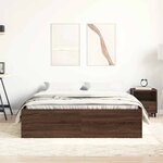 vidaXL Cadre de lit sans matelas chêne marron 140x190 cm