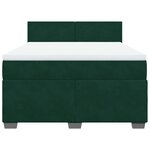 vidaXL Sommier à lattes de lit et matelas Vert foncé 160x200cm Velours