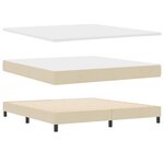 vidaXL Lit à ressorts avec matelas Crème 180 x 200 cm tissu