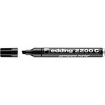 Marqueur Permanent 2200C Corps Alu Noir Pointe Biseau 1-5 mm EDDING