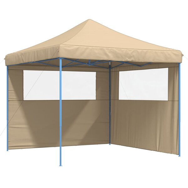 vidaXL Tente de réception pliable escamotable avec 2 parois latérales