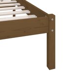 vidaXL Cadre de lit Marron miel Bois de pin massif 90x190 cm Simple
